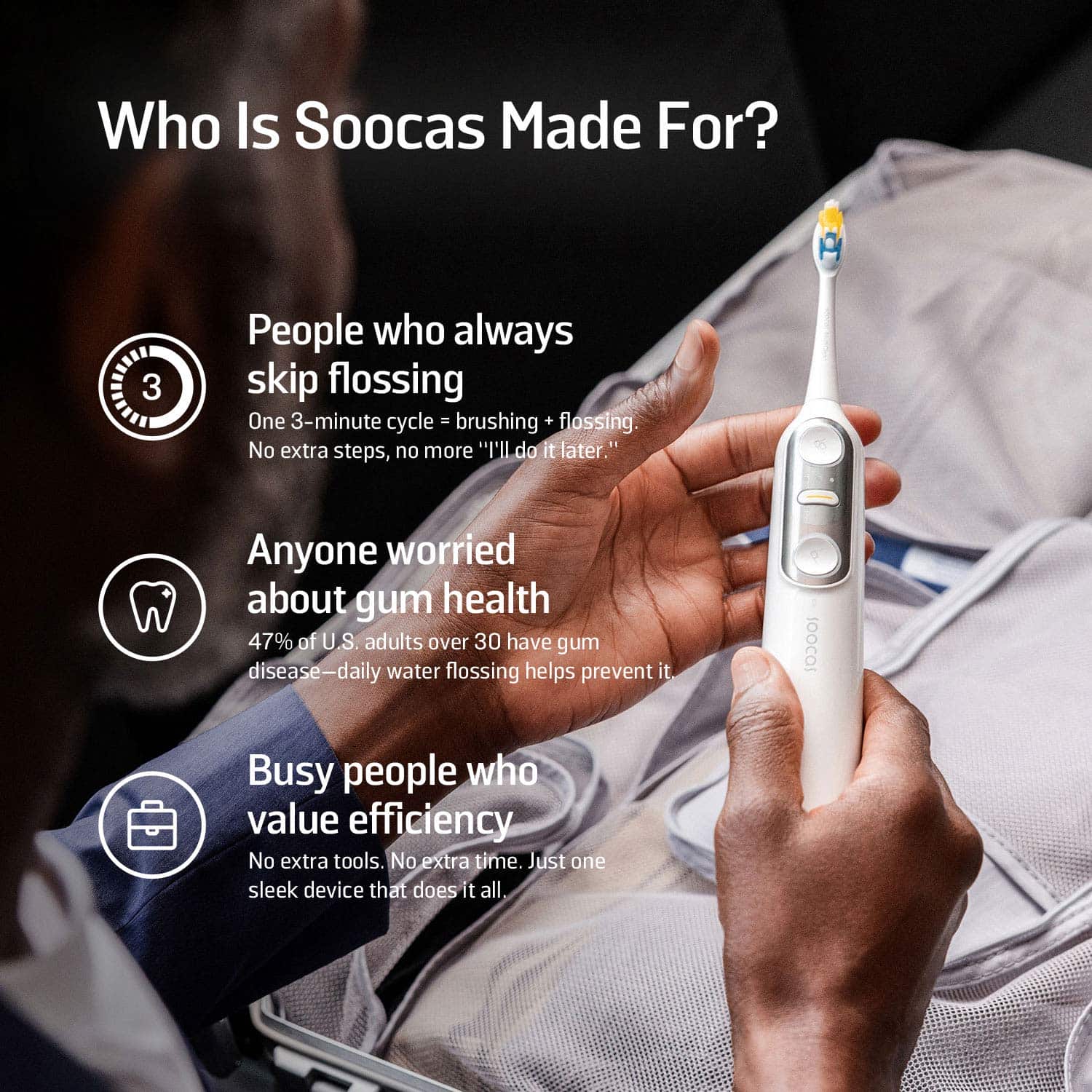 Soocas NEOS II 2-in-1 electric toothbrush with water flosser - Image 58